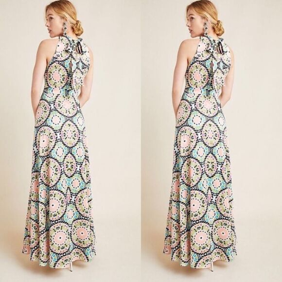 💯 Anthropologie Serena halter maxi - Picture 3 of 8